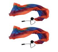 2Pcs Flowy Poliestere Velo Poi di Tiro Palla Indiano Scena di Danza Del