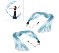 2Pcs Flowy Poliestere Velo Poi di Tiro Palla Indiano Scena di Danza Del