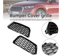 2PCS Front Bumper Cover Grill Grille Bezel Insert Per Audi Q5 2018-2022 Mesh Y