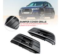 2PCS Front Bumper Cover Grille Bezel Insert Per Audi Q5 18-2022 Black/Chrome S1