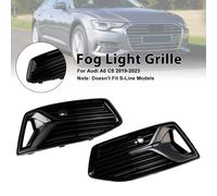 2PCS Front Bumper Fog Light Cover Grill Grille Per Audi A6 C8 2019-2023 Y0