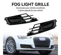 2PCS Front Bumper Foglight Cover Grill Grille Per Audi A6 C7 2014-2018 Black S6