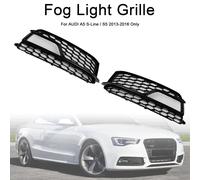 2PCS Front Fog Lamp Black Grille Grill Per AUDI A5 S-Line S5 2013-2016