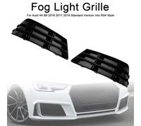 2PCS Front Fog Light Grill Lower Bumper Grille Per AUDI A4 B9 2016-2018