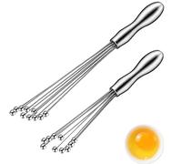 2Pcs Frusta da Cucina in Acciaio Inossidabile,Frusta in Acciaio Inox Resistente,Smart Frusta da Cucina in Silicone,Frusta a Mano di Alta Qualità,Frusta da Cucina Frustino in Acciaio Inox,per cucina