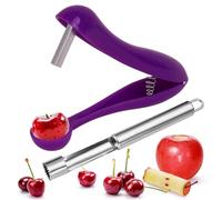 2Pcs Frutta Levatorsoli Multifunzione,Togli Torsolo Mela in Acciaio Inossidabile con Anello per Appenderlo,Snocciolatore Ciliegie e Olive,Per Una Rapida Rimozione Dei Torsoli Di Frutta,Torsolo mele