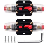 2Pcs Fusibile Di Ripristino Dell'Interruttore Automatico in Linea Da 30A, Portaf