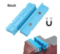 2pcs Ganasce magnetiche in gomma morbida per 456 morsa da banco e trapano pressa