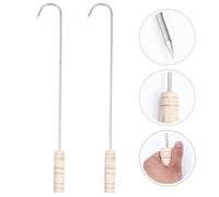 2pcs Ganci di carne Bacon Ganci in acciaio inox Ganci di maiale (colore