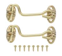 2Pcs Ganci e Catene per Porte 3\" in Ottone, Fermaporte per Cabin Hooks