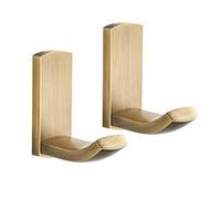 2pcs Ganci per asciugamani bagno, vestiti gancio di solido brass wall montato, porta accappatoio gancio bagno cucina ganci doccia asciugamani cappelli Porta e parete montabile Fixation murale -Golden