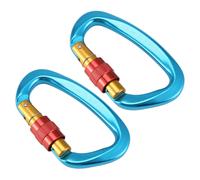 2PCS Gancio A Forma Di D In Alluminio 25KN Clip Carabiner Montagna