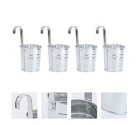 2pcs gancio fiore secchio giardinaggio appeso secchio fiore striscia retrò