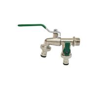 2Pcs Garden Tools Water Faucet 1/2'' 3/4'' Outside & Inside Turn On/Off Per Giardino