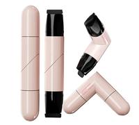 2PCS Gel Eyeliner Pencil Set, Foldable Eyeliner Stamp for Perfect Wings, Waterproof Eyeliners Tool, Smudge Proof Eyeliners Pen for Beginners (Black+Brown)