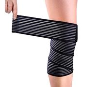 2pcs ginocchiere, fascia di rotula, fasciatura a compressione per gambe, supporto della caviglia della manica a compressione del polpaccio elastico, supporto per la coscia nera ad