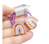 2pcs Glitter Clip Di Capelli Con Fiore E Torta Disegni Hairpin Cartoon Bambini Ornamenti Per I Capelli Per Le Ragazze Di Uso quotidiano