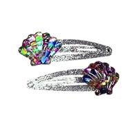 2pcs Glitter Clip Per Capelli Con Fiore e Torta Disegni Hairpin Cartoon Bambini Ornamenti Per Capelli Per Le Ragazze Di Uso quotidiano