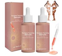 2PCS Gocce Abbronzanti Senza Sole,60ML Sunless Tanning Drops,Self Tanning Drops Gocce per Aumentare la Melanina,Migliorare il Tono Naturale Della Pelle,Per Viso e Corpo Donne E Uomini
