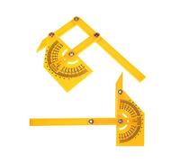 2Pcs Goniometro Angle Finder Strumento di misurazione preciso for la lavorazione del legno da 0 ° a 180 ° Angolo esterno interno Righello Strumento di carpenteria in plastica