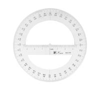 2PCS Goniometro Rotondo, 360 Gradi Plastica Strumenti di Misurazione Matematica Organica Semicerchio Cerchio Goniometro Disegno Modello Strumento Righello, 25 CM
