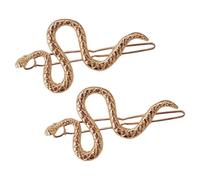 2pcs Gothic Punk Metallo Serpentine A Forma di Serpentine Forcine Per Capelli Accessorio Versatile Ragazze Retrò Barrettes Gioielli