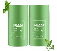 2Pcs Green Tea Cleansing Mask, Green Mask Stick Punti Neri, Pulizia Profonda dei Pori, Controllo Dell'olio e Rimozione dei Punti Neri, Adatto a Donne e Uomini di Tutti i Tipi di Pelle