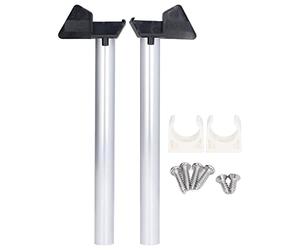 2Pcs Greenhouse Rain Gutter Drains, Silver Drainage Downpipe Kit, PVC and Aluminum Rainwater Drainage Pipe for Small Greenhouse with Tube and Accessory Rack