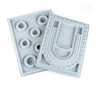 2Pcs Grigio Design Board Floccaggio Bordo Perline Perline Gioielli Organizer Vassoio Design Utensili A Mano Beadboard