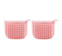 2PCS Guanti in silicone termoisolanti Clip per mani resistenti al calore (rosa