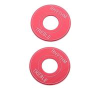 2PCS Guarnizioni per Interruttori per Chitarra Elettrica Tre Marce Interruttore a Levetta Indicatore Rondella Piastra per Anelli Acuti Ritmo (Rosso)