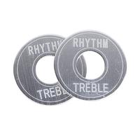2PCS Guarnizioni per Interruttori per Chitarra Elettrica Tre Marce Interruttore a Levetta Indicatore Rondella Piastra per Anelli Acuti Ritmo (Argento)