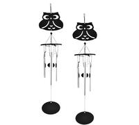 2pcs gufo vento carillon appeso campana a vento ciondolo famiglia regalo