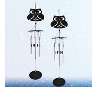 2pcs gufo vento carillon appeso campana a vento ciondolo famiglia regalo