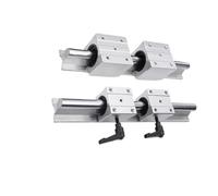 2PCS Guide lineari SBR12 SBR16 SBR20 250mm 300mm 1000mm e 4PCS UU Albero Cuscinetti for aste Blocchi Movimento fluido for Parti CNC(SBR12,200mm)