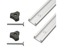 2Pcs Guide Lineari Scorrevoli Binario Guide Laterali 300 400 500 1000mm, Guida Scorrevole, Banco Da Lavoro Guida Segas Circolare, Profilo Alluminio T-track Push Block