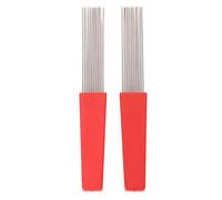 2pcs Guiro Spacciatore Respugio Design ergonomico Design in plastica e in acciaio inossidabile Pennello per raschietto a percussione latina