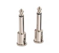 2pcs Guitar Audio Adapter 6.35mm Solderless Connection Plug