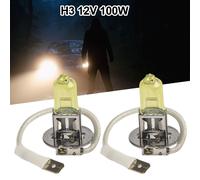 2pcs H3 Ambra Xenon Giallo 100W 12V Alogena Auto Anteriore Nebbia Luce Faro