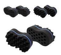 2Pcs Hair Twist Sponge Brush Magic Wave Twisting Foam Afro Barber Curl Sponge bewave grandi fori barbiere per donne e uomini Boy Girl (4PCS)