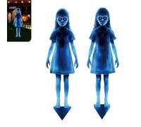 2PCS Halloween Haunted Twin Ghost Ground Stakes, 16 Inch Horror Twin Girls Garden Iron Waterproof Scary Lawn, Zombie Yard Stake Signs for Outdoor Trick-or-Treating Party Supplies Graves(1set)
