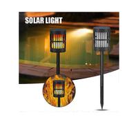 2pcs Hanging Solar Flame Lights Outdoor Ground Plug-In Garden Decorative 96 Led Lights for Garden Yarns Decoration