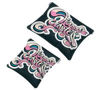2Pcs Happy Easter Creative Font-1244 Borsa cosmetica tascabile per borse, borsa per il trucco impermeabile sacchetto cosmetico, portatile, senza cerniera, Multicolore 05, A:7.1x5.8in/18x14.8cm,B