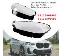 2pcs Headlight Lens Shell Cover Clear Per BMW X3 X4 G08 LCI 2022-2024 A7