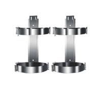 2pcs Heavy Duty Iron Fire Extinguisher Holder Wall Bracket for 2kg-25X14X8.5CM-Silver