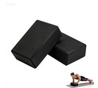 2Pcs High-Density EVA Foam Yoga Bricks, Open Brick Leg Press Stretching, Anti-Slip Lightweight Yoga Auxiliary Practice Bricks for Pilates, Fitness,Balance & Alignment -Multiple Colors (Black)