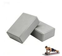 2Pcs High-Density EVA Foam Yoga Bricks, Open Brick Leg Press Stretching, Anti-Slip Lightweight Yoga Auxiliary Practice Bricks for Pilates, Fitness,Balance & Alignment -Multiple Colors (Grey)