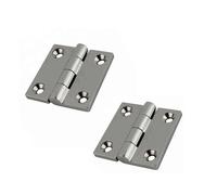 2PCS Hinge With 4 Holes 316 Stainless Steel Butt 38mm 50mm Mirror Polish Heavy Duty Marine Boat Hardware Hinges,Resistente alla corrosione(38mm)