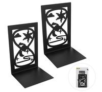 2pcs Hollow HourGlass Bookend Risparmio energetico Left Book Ends Fine per