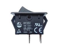 2Pcs HY35C Interruttore a Bilanciere Elettrico KEDU 2Pins 250V 12A Interruttori a Pulsante di Aaccensione Industriale